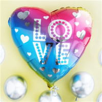 Шар фольга 18" "Сердце радужное"