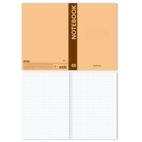 Тетрадь А4  48л кл.  "Neon" пластик. обложка, оранжевая