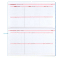 Планинг дат. 2024г, 175*105мм  64л., кож.зам., мягк.пер. "Хлопок" тисн.фольгой, ляссе