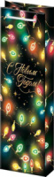 Пакет подар. бум. новогодн. 12*36*8см(под бутылку) 157 гр/м "С Новым годом"