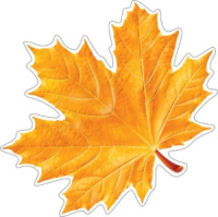 Украшение на скотче 18*18см "Клен жёлтый"