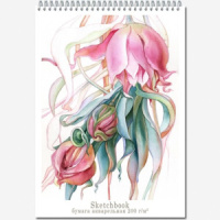 Скетчбук А4  20л. "Aquarelle" акварельная бумага 200г/м2, гребень, жёсткая подложка