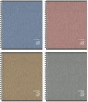 Тетрадь А5  96л кл. гребень Полином "Classic" софт-тач, 4 дизайна, БЕЗ ПОЛЕЙ