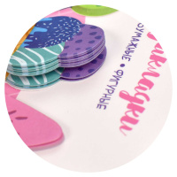 Бумага с липким краем  60л, фигурная "Мороженое" 4цв*15л.