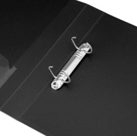 Папка 2 кольца на D-образных кольцах 40 мм 0,7 мм пластик А4 чёрн.