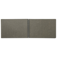 Скетчбук 147*210мм  38л., гребень, 100гр/м2 "Скетчбук" чёрная крафт-бумага, горизонт.