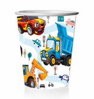 Стакан бум. 250 мл,  6 шт "Машинки"