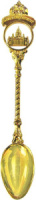 Ложка сувенирная "Исаакий", чеканка, золото