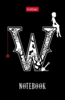 Блокнот А7  48л клеевой кор. "W-wednesday" клетка, 3-х цв.блок