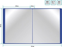 Папка файл А4  60лист 0,70мм синяя
