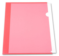 Папка уголок А4 прозр. плотн. 0,15мм красная