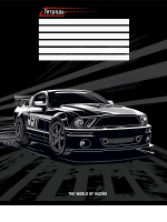 Тетрадь А5 12л косая лин. Проф-Пресс "Микса авто" твин.лак, 5 диз.в спайке