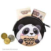 Кошелек для банкнот и монет Феникс+ "Панда" 9*9см, кожзам., молния