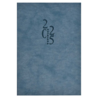 Еженедельник дат. 2025г, А5  80л., кожзам., мягк.пер. "Тиволи глосс Серо-голубой"