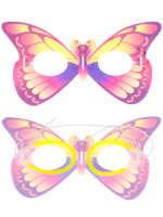 Карнавальная маска "Бабочки" желтая