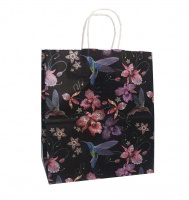 Пакет подар. бумажн. 25*22*12 см, 100 гр/м2  Колибри, крученые ручки