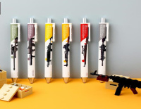 Ручка шар. "Милитари" синяя, автомат., мет.корпус