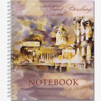 Тетрадь А5  96л кл  Lights of Petersburg, гребень, 4 диз.