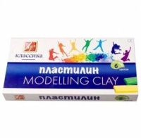 Пластилин  6цв 120гр. Классика, со стеком,  карт.упак.