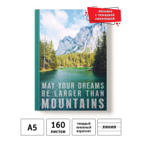 Блокнот А5 7БЦ 160л "Горное озеро" кл., глянц.лам.