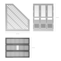 Накопитель д\бумаг верт. сборный, 3 отд. Classic, серый