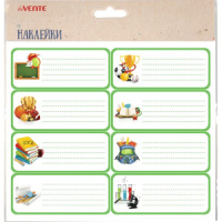 Набор наклеек для тетрадей "deVENTE. Cool School" 40x96 мм, 8 шт,