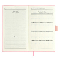 Ежедневник недат. А6+ 160л., кож.зам., тв.пер. "Краст пепельно-розовый" ляссе, хлястик