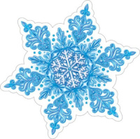 Украшение на скотче 18*18см "Снежинка"