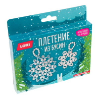 Плетение из бусин "Снежное кружево" игрушка на елку 7+