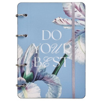 Тетрадь  А5 120л кл. на кольцах Infolio "Infolio Study. Blossom. Синий"