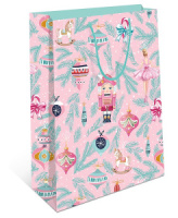 Пакет подар. бум. новогодн. 18*22*10см 157гр/м Щелкунчик