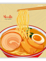 Тетрадь А5 48л кл. Проф-Пресс "Блюдо из спагетти" твин-лак, белизна 100%