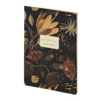 Записная книжка А5  40л. картон, мягк.пер. "Flora. Ночные цветы" кл.