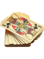 Карты игральные 54шт,  "5000" пластик, золотистые
