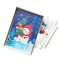 Аппликация из пайеток 18*25см "Снеговик" 5+