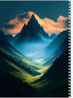 Тетрадь А4  60л кл. гребень Проф-Пресс "Горный пейзаж - 4"