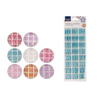 Стразы клеевые "Ассорти-11" акриловые, 21*7,5см, ассорти