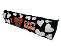 Пенал-косметичка (210*45*45) молния, ткань "Аниме I love capybaras"