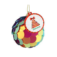 Подвесное украшение  8 см "Ассорти" сине-голубой, 6 видов