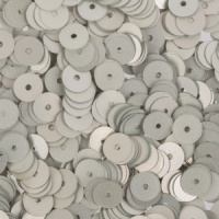 Пайетки круглые 6мм 10гр "Zlatka" серебристый