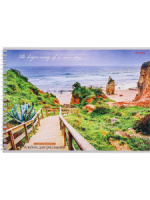 Альбом А4 40л гребень "Выход к побережью" микроперф., пл. 100гр/м*