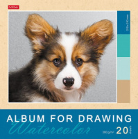 Скетчбук 210*210мм  20л., клеевой кор., 200гр/м2 "Жил-был пес" жестк.подл.