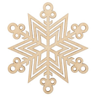 Заготовка деревянная Подвеска  7см "Снежинка"