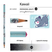 Карандаш ч/гр BV "Kawaii Animals. Щенок" грифель 3мм, пластик.корпус, НВ