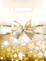 Пакет с вырубной неус. ручкой 30х23 (30мк) Золотое мерцание, ПВД