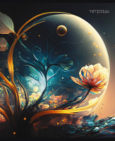 Тетрадь А5 48л кл. Апплика "Хрустальный шар" блестки