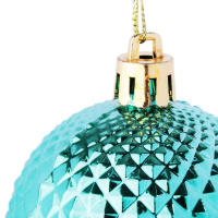 Набор елочных шаров 6см, 6 шт,  6 дизайнов