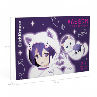 Альбом А4 20л клеевой кор. "Space Anime"