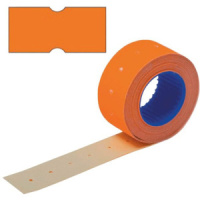 Этикет-лента 21*12 оранжевая , прямая, 600 этикеток