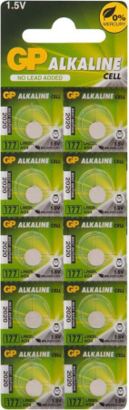 Батарейка-таблетка 177A GP Alkaline, блистер, цена за 1 шт